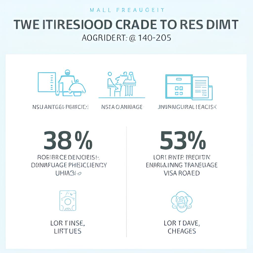 A graphic illustrating key statistics or changes from the white paper, such as the increase in required English language proficiency levels or the closure of a specific visa route, presented in a clear, easy-to-understand format.